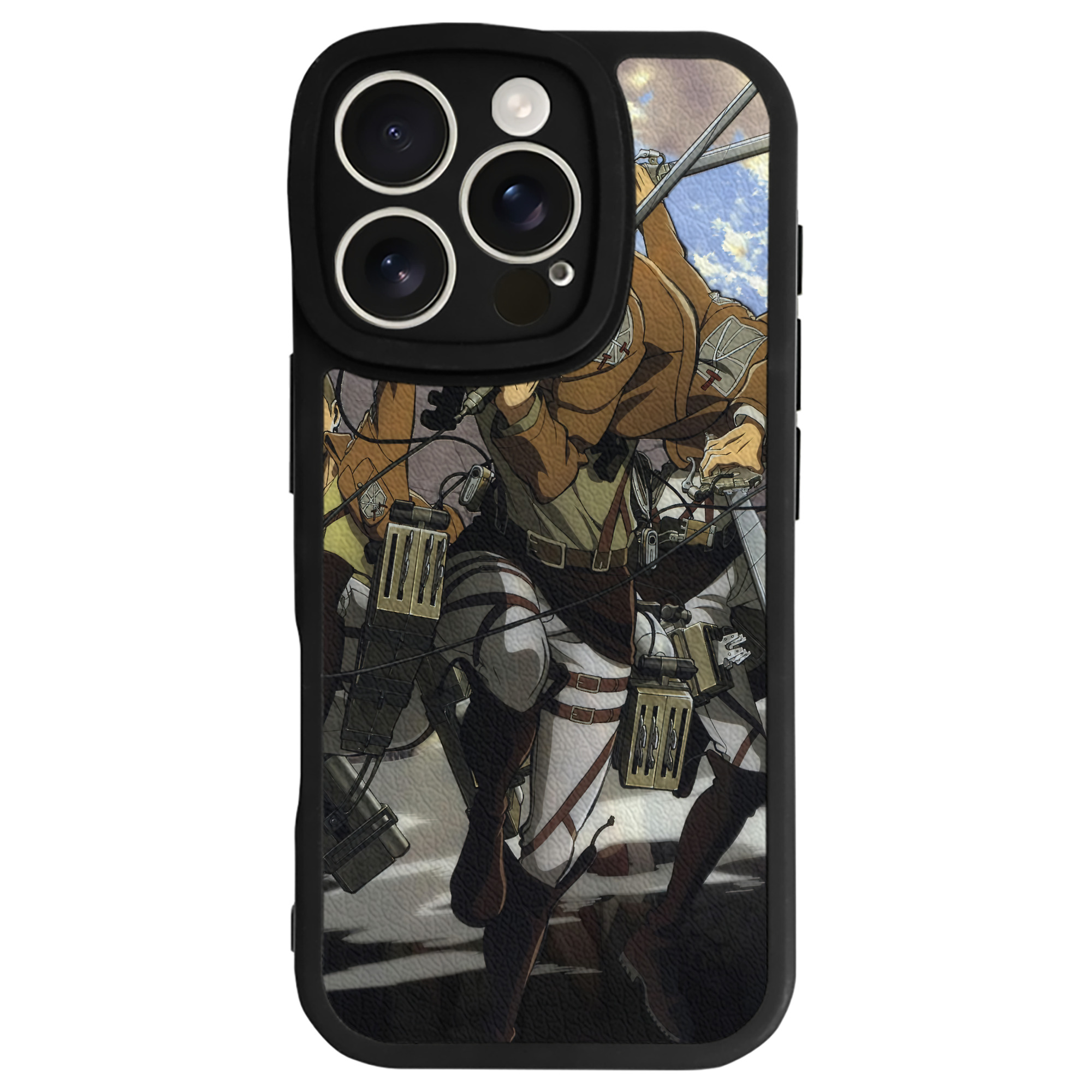（画像用） 進撃の巨人 Attack on Titan 【iPhone 16シリーズ対応】シリコンスマホケース（レザー調） 材質：シリコン